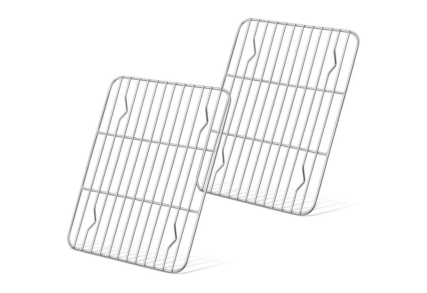 LuxusKollektion Backform Abkühlgitter 2er Set Edelstahl Rechteckig Backgitter 24,8x19x1,5cm von LuxusKollektion