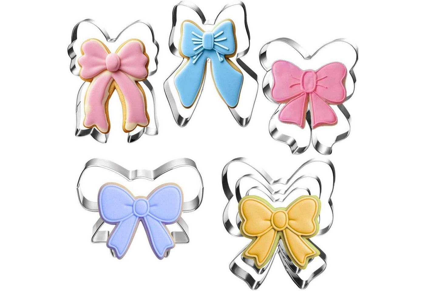 LuxusKollektion Backform Ausstechformen Edelstahl 7teilig Schleifen Plätzchen Schleifen set LuxusKollektion Backform Ausstechformen Edelstahl 7teilig Schleifen Plätzchen Schleifen set von LuxusKollektion
