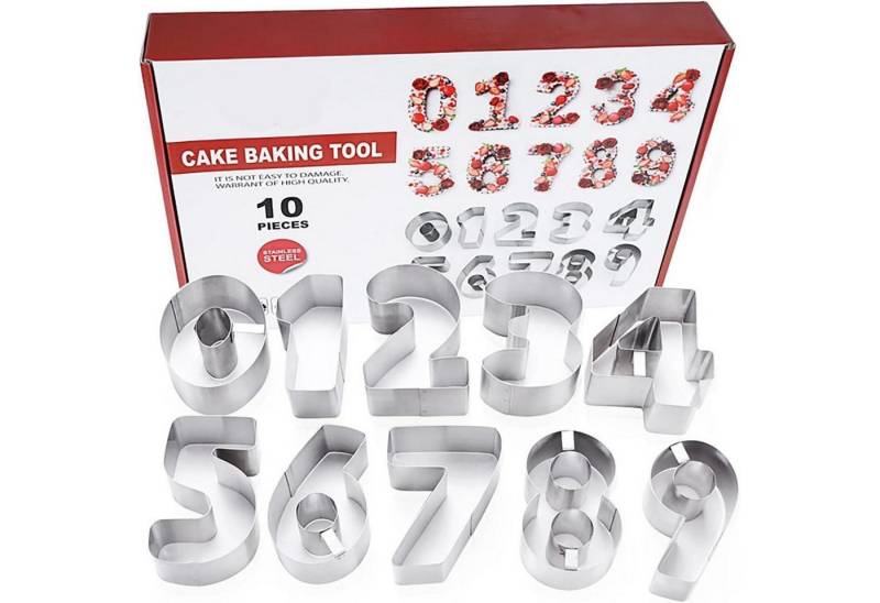 LuxusKollektion Backform Ausstechformen Weihnachten Edelstahl Plätzchen Set Fondant 10 Pcs von LuxusKollektion