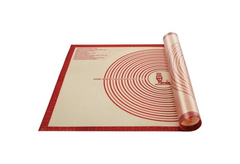 LuxusKollektion Backform Backmatte Silikon Teigmatte Backunterlage Fondant Rot 91,4x61cm von LuxusKollektion