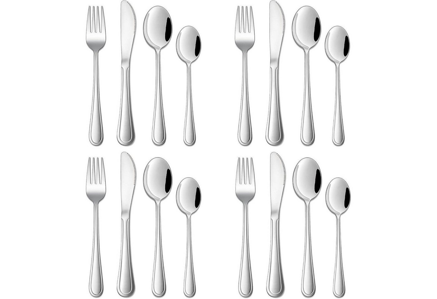 LuxusKollektion Backform Kinderbesteck Edelstahl Löffel Gabel Messer Einfache Linien 16 Stück LuxusKollektion Backform Kinderbesteck Edelstahl Löffel Gabel Messer Einfache Linien 16 Stück von LuxusKollektion