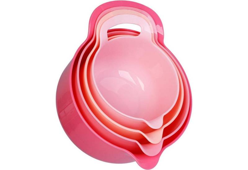 LuxusKollektion Backform Rührschüssel 4er Griff Ausgießer BPAfrei Farbverlauf Rosa von LuxusKollektion