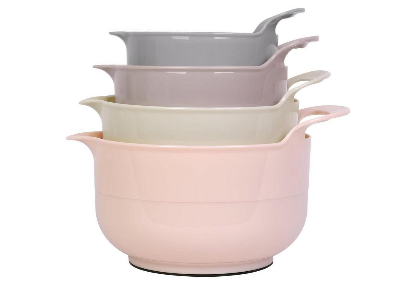 LuxusKollektion Backform Rührschüssel 4er Pack BPAfrei Spülmaschinenfest Khaki von LuxusKollektion