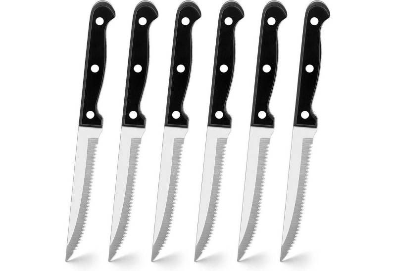 LuxusKollektion Backform Steakmesser gezackt Edelstahl rostfrei Set 6 von LuxusKollektion