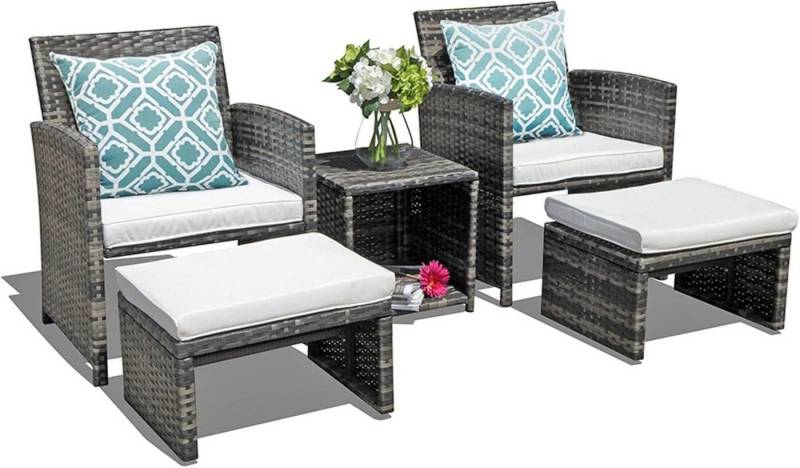 OC Orange-Casual Balkonset 5-tlg. Balkonmöbel-Set Rattan, PE-Rattan Gartenmöbel 2 Sessel von OC Orange-Casual