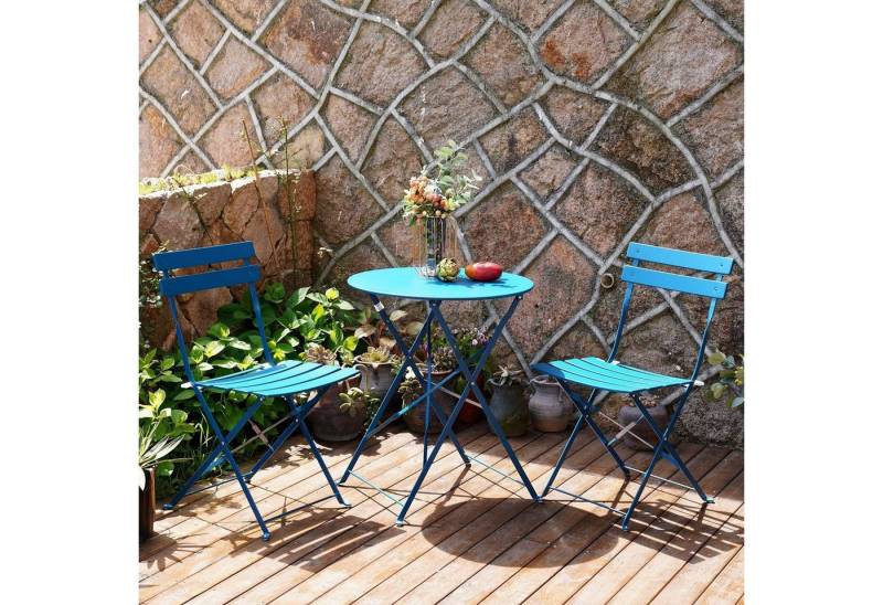 Grand patio Balkonset Bistro Set 3 Stück Gartenmöbel Tisch 2 Stühle Premium Stahl Klappbar von Grand patio