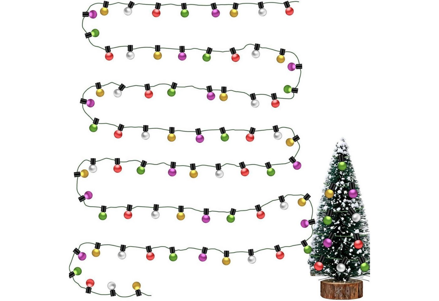 LuxusKollektion Baumbehang Puppenhaus Zubehör Lichterkette 2M Wichtel Lichterkette Miniatur von LuxusKollektion