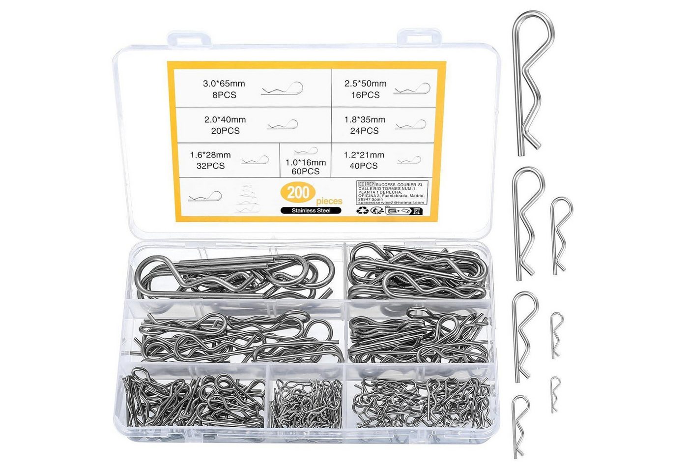 LuxusKollektion Bauschlüssel Splinte Edelstahl RC Clips Federstecker Rasenmäher 200PCS R LuxusKollektion Bauschlüssel Splinte Edelstahl RC Clips Federstecker Rasenmäher 200PCS R von LuxusKollektion
