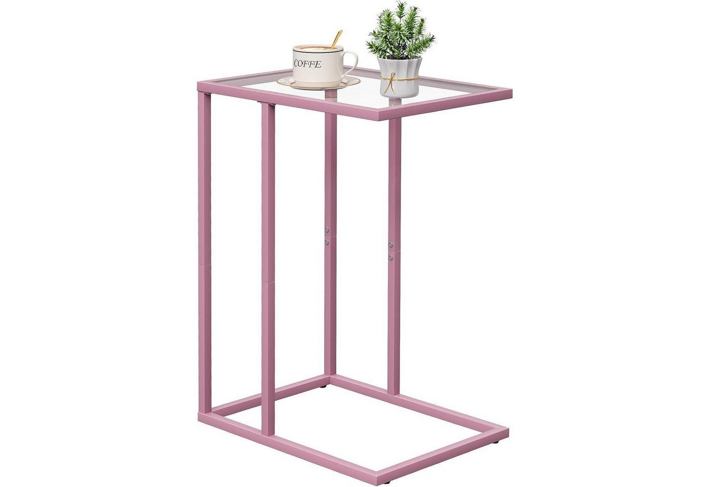 LuxusKollektion Beistelltisch Beistelltisch C Form Sofa Couchtisch Klein Glasmaterial Rosa 1PC Rosa LuxusKollektion Beistelltisch Beistelltisch C Form Sofa Couchtisch Klein Glasmaterial Rosa 1PC Rosa von LuxusKollektion