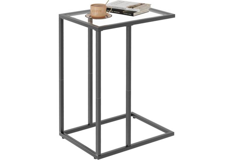 LuxusKollektion Beistelltisch Beistelltisch Cförmiger Glas Saugnäpfe 1PC Schwarze Saugnäpfe von LuxusKollektion