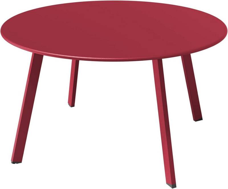 LuxusKollektion Beistelltisch Kaffeetisch Beistelltisch Outdoor Balkontisch einfacher Aufbau rot von LuxusKollektion