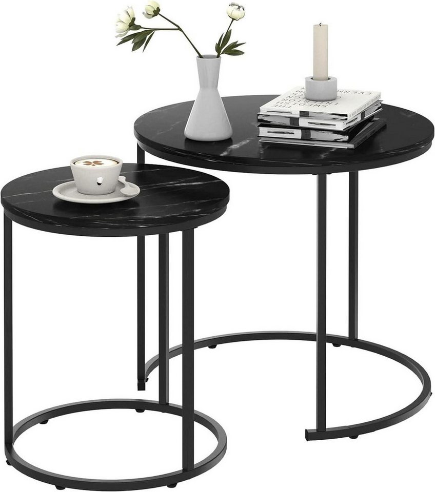 LuxusKollektion Beistelltisch Runde Beistelltische Set 2er Wohnzimmer Schlafzimmer Balkon Büro LuxusKollektion Beistelltisch Runde Beistelltische Set 2er Wohnzimmer Schlafzimmer Balkon Büro von LuxusKollektion
