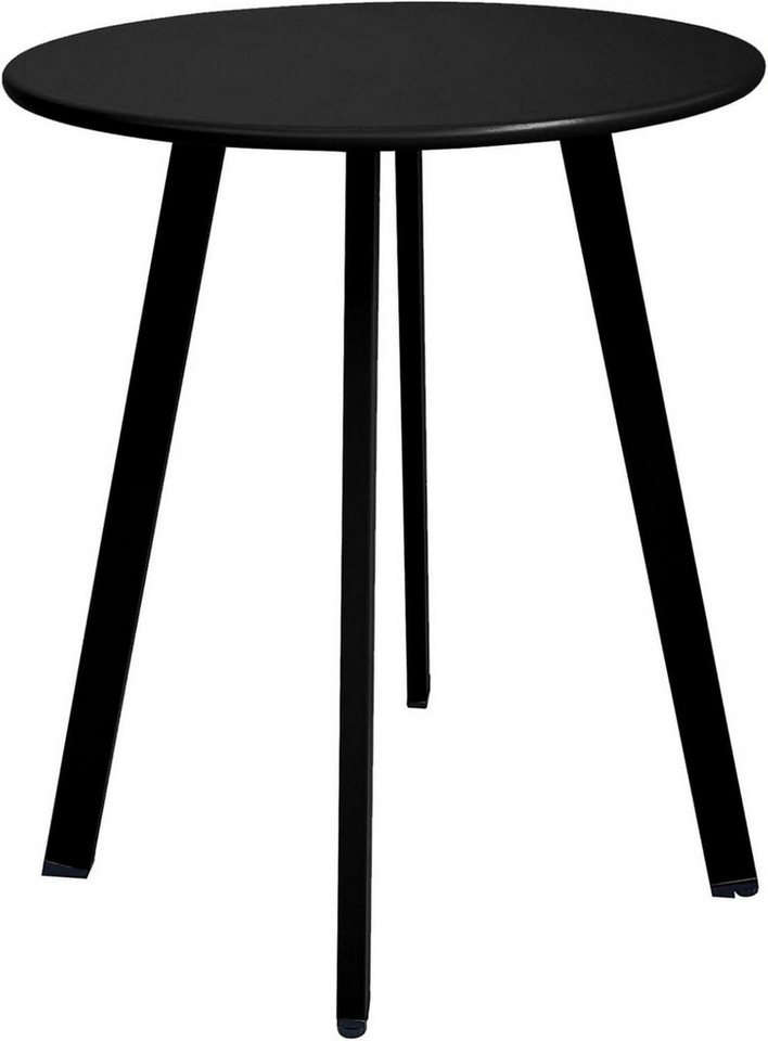 LuxusKollektion Beistelltisch Wetterfester Outdoor Beistelltisch Metall Stahl Schwarz von LuxusKollektion