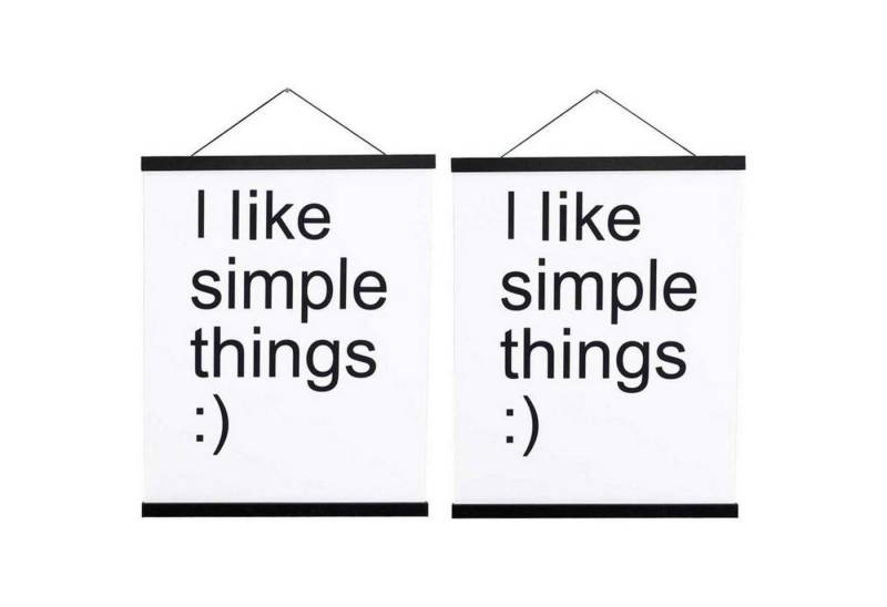 LuxusKollektion Bilderleiste Posterleiste Magnetisch Holz Schwarz 80L x 1.8B cm, 2 Packungen von LuxusKollektion