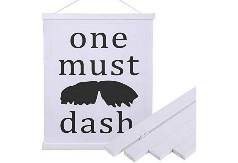 LuxusKollektion Bilderleiste Posterleiste Posterschiene Poster Magnet Holz Weiß 35L x 1.8B cm von LuxusKollektion