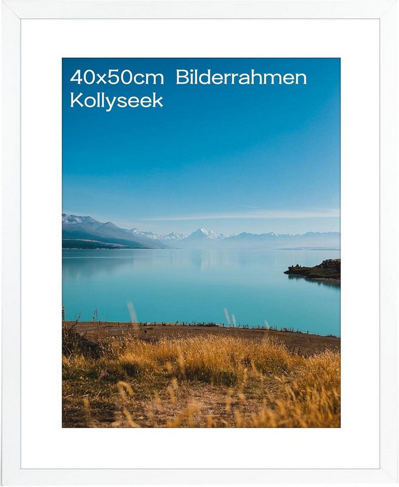 LuxusKollektion Bilderrahmen Bilderrahmen 40x50 cm aus MDF und Acrylglas weiß zum Aufhängen LuxusKollektion Bilderrahmen Bilderrahmen 40x50 cm aus MDF und Acrylglas weiß zum Aufhängen von LuxusKollektion