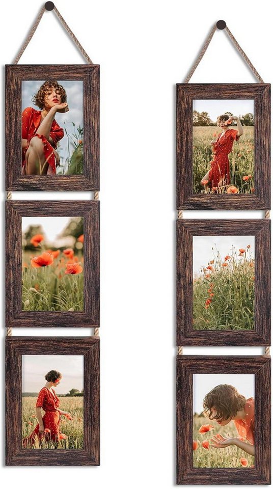 LuxusKollektion Bilderrahmen Collage 10x15 Collage Bilderrahmen Set rustikaler vertikaler Rahmen LuxusKollektion Bilderrahmen Collage 10x15 Collage Bilderrahmen Set rustikaler vertikaler Rahmen von LuxusKollektion