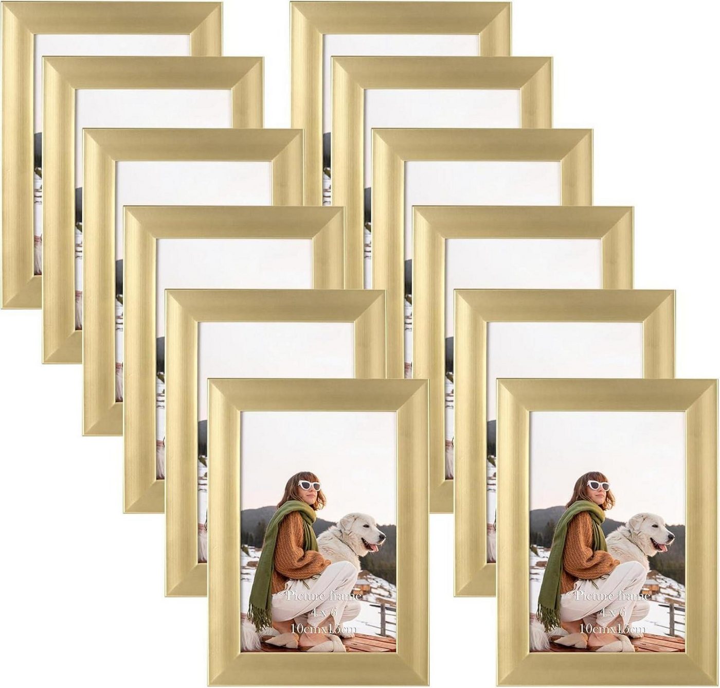 LuxusKollektion Bilderrahmen Collage 12er Set Bilderrahmen goldene Fotorahmen Collage 10x15cm LuxusKollektion Bilderrahmen Collage 12er Set Bilderrahmen goldene Fotorahmen Collage 10x15cm von LuxusKollektion