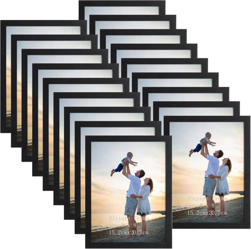 LuxusKollektion Bilderrahmen-Set 18er Set Bilderrahmen 15x20 CM Wand Tisch Schwarz von LuxusKollektion