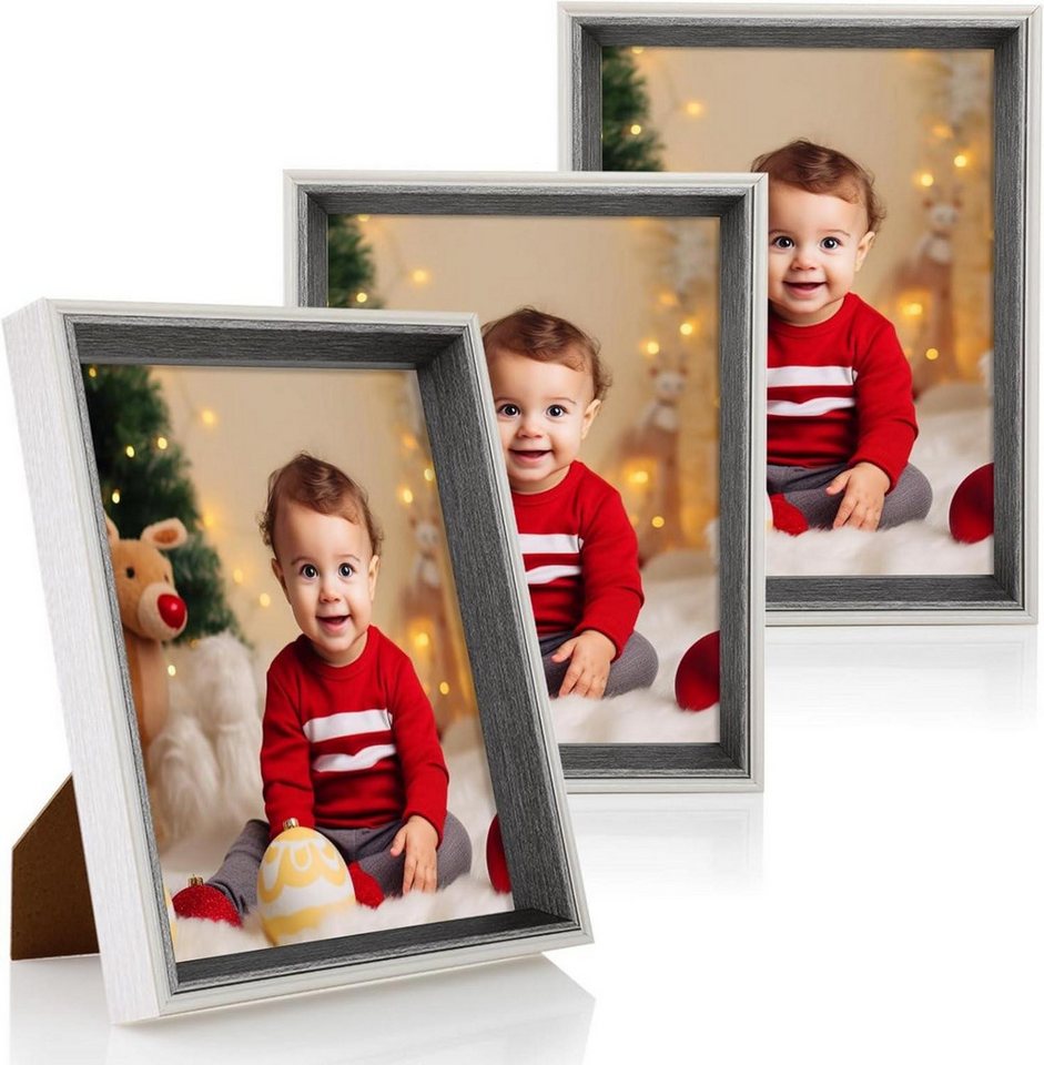 LuxusKollektion Bilderrahmen-Set 3er Bilderrahmen Set 10x15 cm Acrylplatte Bruchsicher Dunkelgrau LuxusKollektion Bilderrahmen-Set 3er Bilderrahmen Set 10x15 cm Acrylplatte Bruchsicher Dunkelgrau von LuxusKollektion