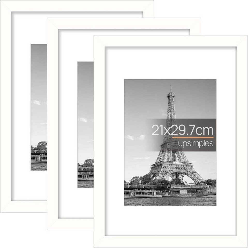 LuxusKollektion Bilderrahmen-Set 3er Pack Bilderrahmen Weiß A4 für Fotos und Kinderzeichnungen LuxusKollektion Bilderrahmen-Set 3er Pack Bilderrahmen Weiß A4 für Fotos und Kinderzeichnungen von LuxusKollektion