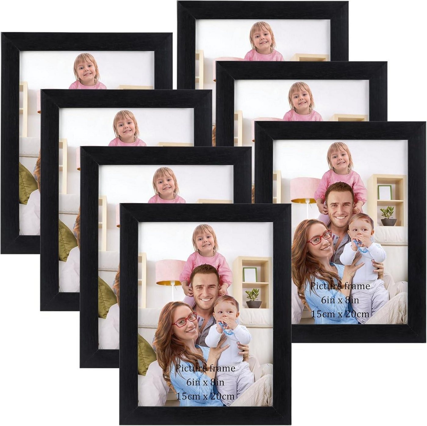 LuxusKollektion Bilderrahmen-Set 7er Bilderrahmen Set 15x20 Schwarz für Fotos und Bilder LuxusKollektion Bilderrahmen-Set 7er Bilderrahmen Set 15x20 Schwarz für Fotos und Bilder von LuxusKollektion