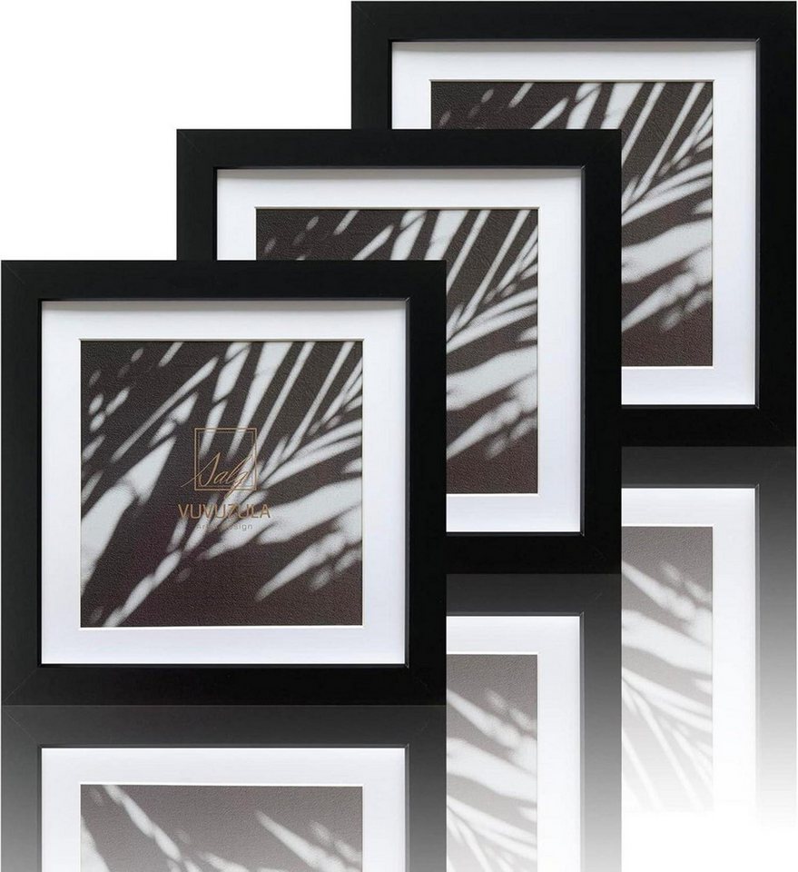 LuxusKollektion Bilderrahmen-Set Bilderrahmen 20x20cm Schwarz Holz Fotorahmen 3er Set Quadratisch LuxusKollektion Bilderrahmen-Set Bilderrahmen 20x20cm Schwarz Holz Fotorahmen 3er Set Quadratisch von LuxusKollektion