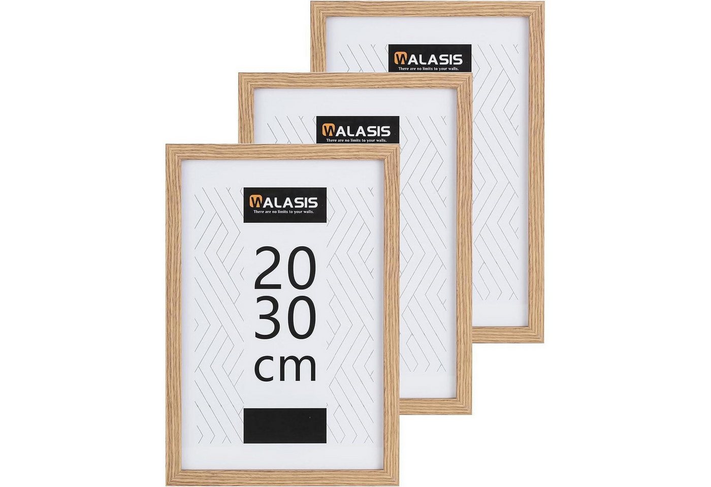 LuxusKollektion Bilderrahmen-Set Bilderrahmen 20x30 Holz 3er Set Foto Poster Natur 20x30 von LuxusKollektion