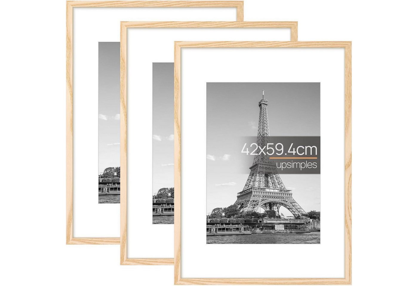 LuxusKollektion Bilderrahmen-Set Bilderrahmen 3 Pack 20x30 Fotos Bilder Poster 20x30cm Natur von LuxusKollektion