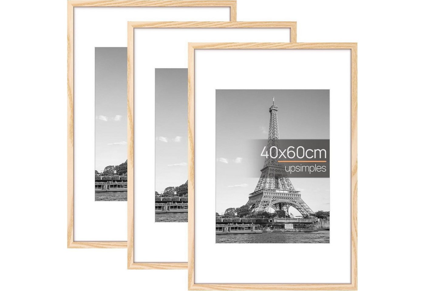 LuxusKollektion Bilderrahmen-Set Bilderrahmen 40x60 3er Pack Poster Bilder Fotos 40x60cm Natur von LuxusKollektion