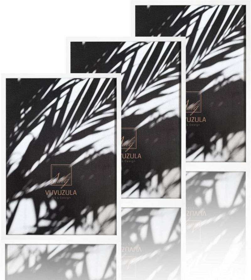 LuxusKollektion Bilderrahmen-Set Bilderrahmen 50x70cm Weiß Holz Fotorahmen 3er Set MDF Rahmen von LuxusKollektion