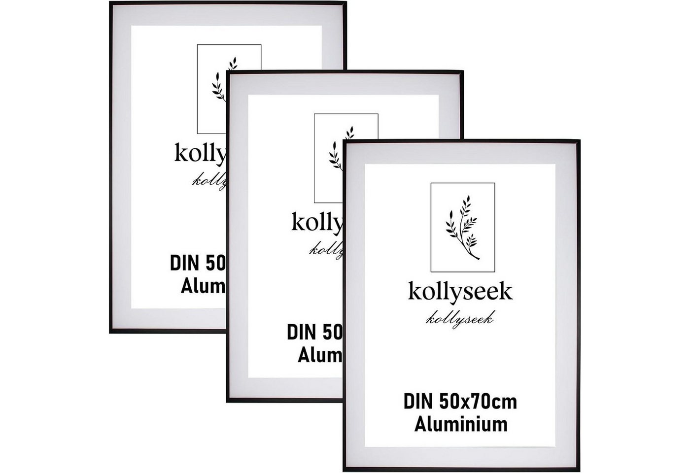 LuxusKollektion Bilderrahmen-Set Bilderrahmen Aluminium 50x70 cm Schwarz Metall Acrylglas modern LuxusKollektion Bilderrahmen-Set Bilderrahmen Aluminium 50x70 cm Schwarz Metall Acrylglas modern von LuxusKollektion