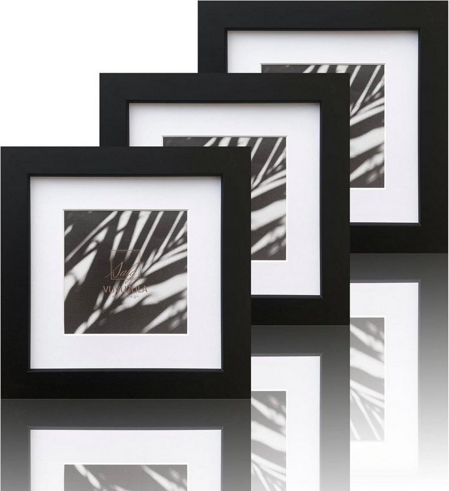 LuxusKollektion Bilderrahmen-Set Bilderrahmen Schwarz Quadratisch 15x15cm Holz Fotorahmen MDF mit LuxusKollektion Bilderrahmen-Set Bilderrahmen Schwarz Quadratisch 15x15cm Holz Fotorahmen MDF mit von LuxusKollektion
