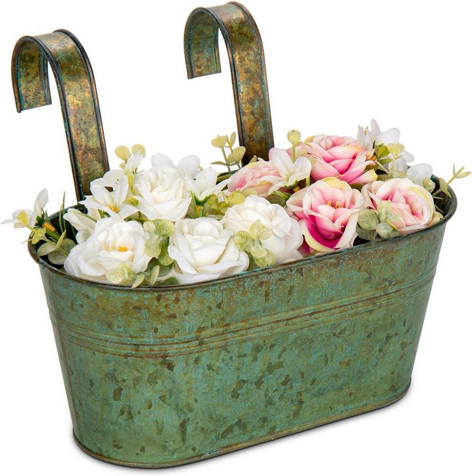 Oairse Blumentopf 2er Set Hängende Blumentöpfe verzinkter Stahl 27,5cm - Modern Oairse Blumentopf 2er Set Hängende Blumentöpfe verzinkter Stahl 27,5cm - Modern von Oairse