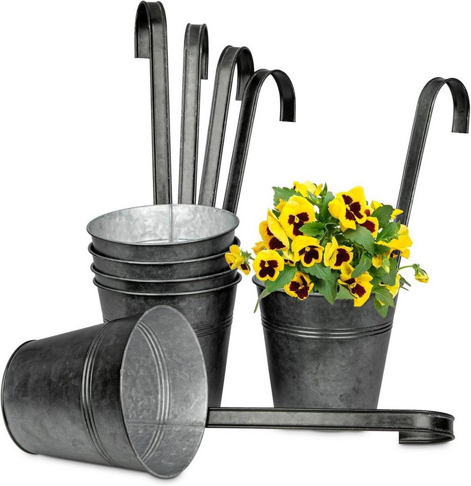 Oairse Blumentopf 6er Set Hängende Blumentöpfe verzinkter Stahl für moderne Dekoration Oairse Blumentopf 6er Set Hängende Blumentöpfe verzinkter Stahl für moderne Dekoration von Oairse