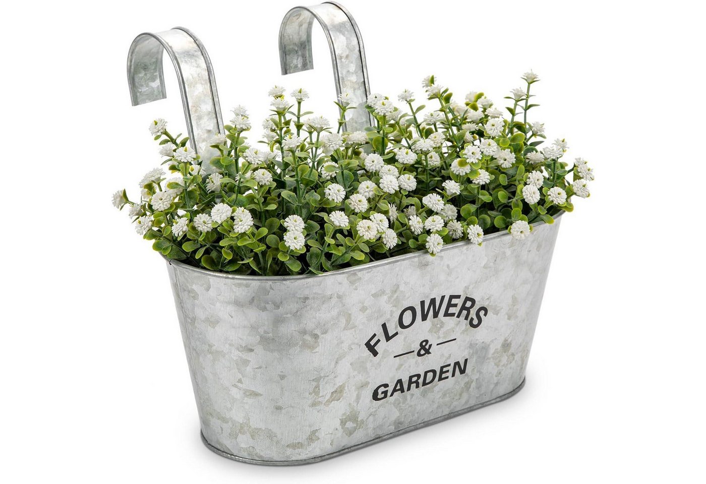 LuxusKollektion Blumentopf Blumentöpfe hängend 2er 27,5cm Stahl Haken Balkon Garten Hellgrau 2pcs LuxusKollektion Blumentopf Blumentöpfe hängend 2er 27,5cm Stahl Haken Balkon Garten Hellgrau 2pcs von LuxusKollektion