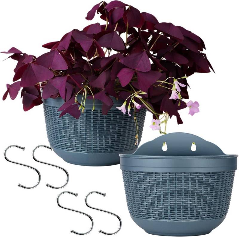 LuxusKollektion Blumentopf Hängende Pflanzgefäße 2 Stück Kunststoff Blumenampel Balkon Terrasse von LuxusKollektion