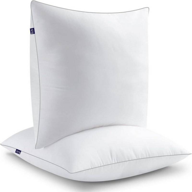 LuxusKollektion Bodenkissen Kopfkissen 80x80 Anpassbare Faserfüllung 2er Set 1500g x 2 Weiches von LuxusKollektion