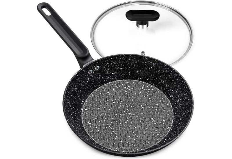 LuxusKollektion Bratpfanne Bratpfanne 30 cm Induktion Deckel Granit Bratpfanne 30 cm Schwarz von LuxusKollektion