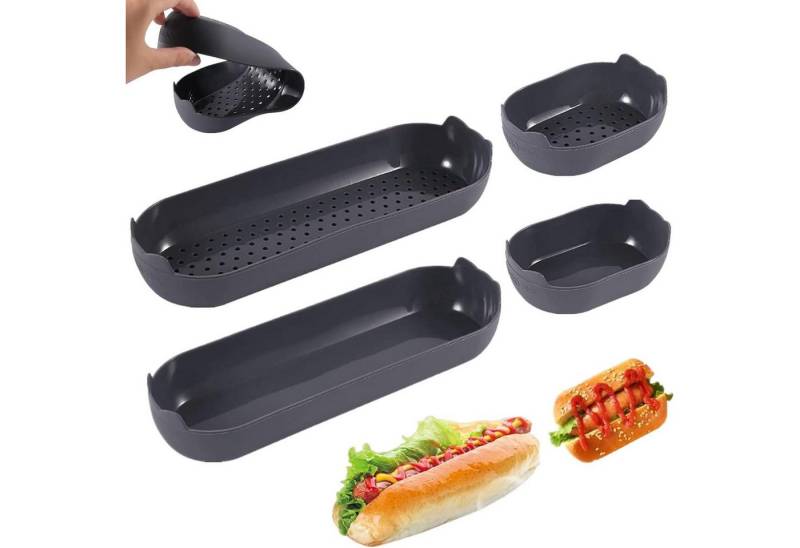 LuxusKollektion Brotbackform Backform Baguette Baguetteblech Brötchen Hot Dog 4pcs von LuxusKollektion