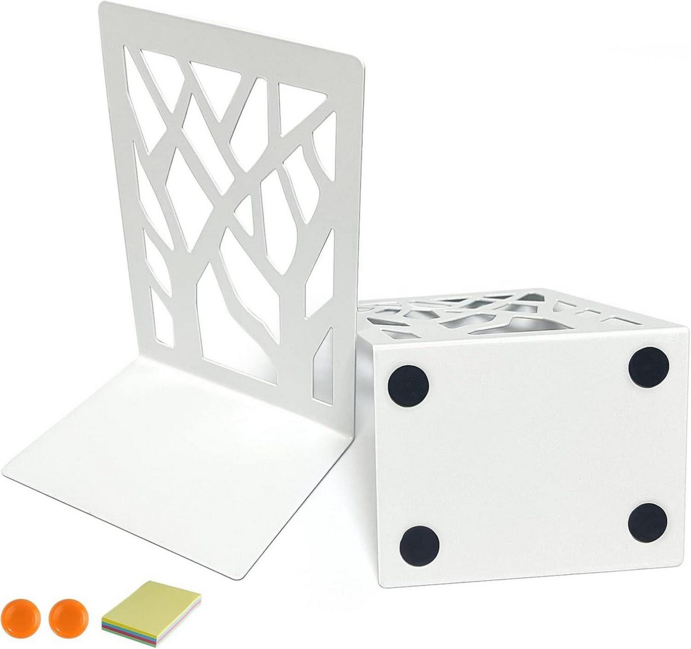 LuxusKollektion Buchstütze Buchstützen Metall Weiß 1 Paar 12x9x16cm für Regal Home Office LuxusKollektion Buchstütze Buchstützen Metall Weiß 1 Paar 12x9x16cm für Regal Home Office von LuxusKollektion