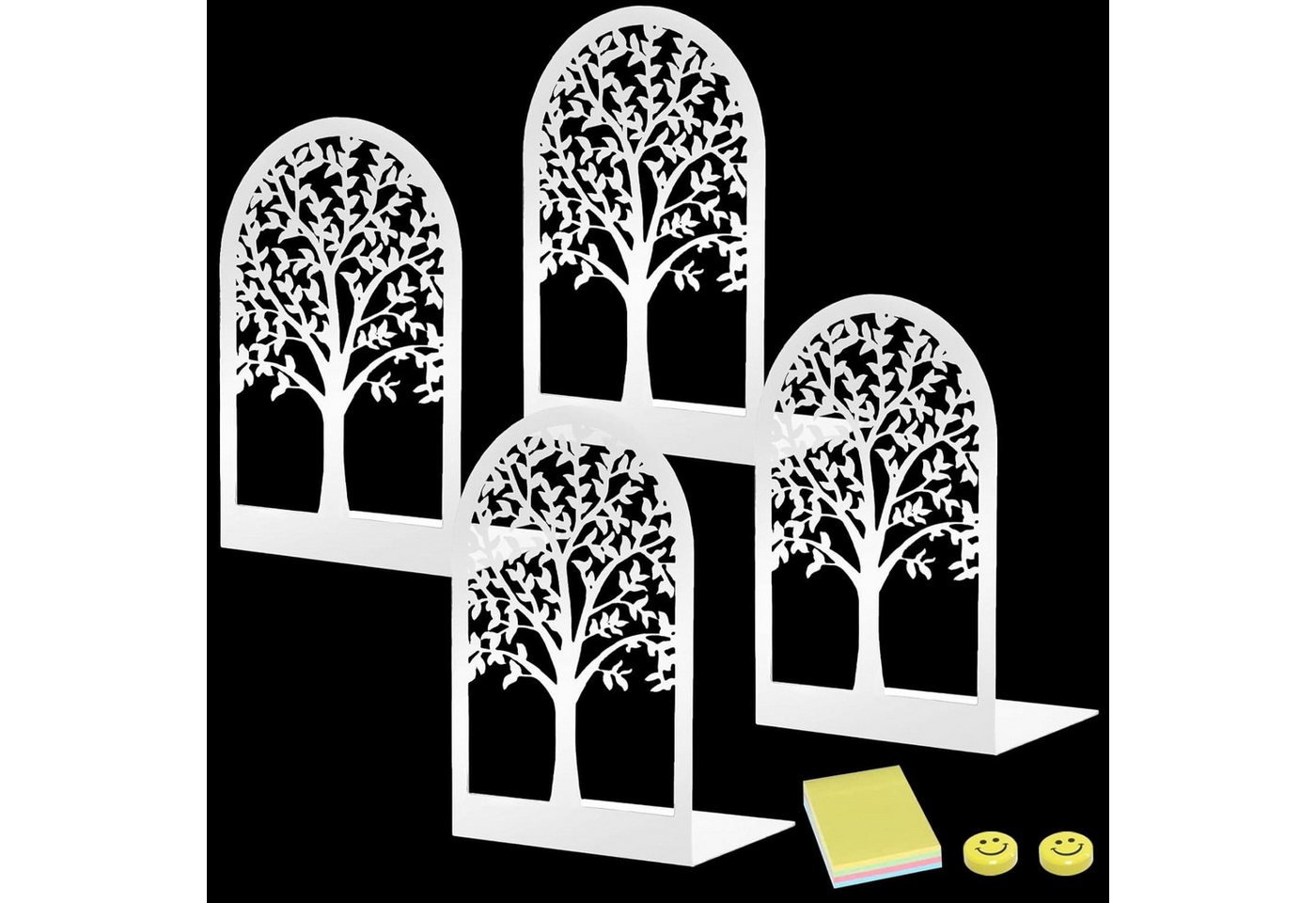 LuxusKollektion Buchstütze Buchstützen Metall Weiß 2 Paar Bücherhalter Regal Deko Bücherstütze LuxusKollektion Buchstütze Buchstützen Metall Weiß 2 Paar Bücherhalter Regal Deko Bücherstütze von LuxusKollektion