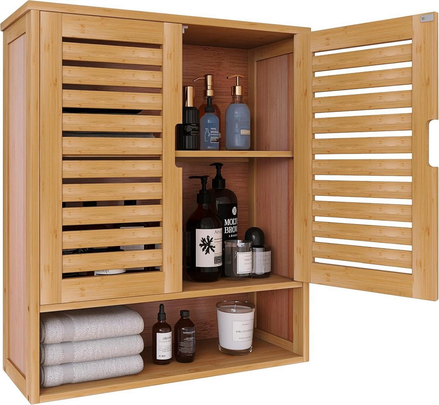 LuxusKollektion Büro-Set Badezimmerschrank Bambus Wandmontage Toilette Lagerung Organizer LuxusKollektion Büro-Set Badezimmerschrank Bambus Wandmontage Toilette Lagerung Organizer von LuxusKollektion
