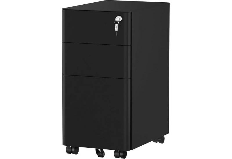 LuxusKollektion Büro-Set Rollcontainer 3 Schubladen Metall abschließbar A4 Rollen Schwarz LuxusKollektion Büro-Set Rollcontainer 3 Schubladen Metall abschließbar A4 Rollen Schwarz von LuxusKollektion