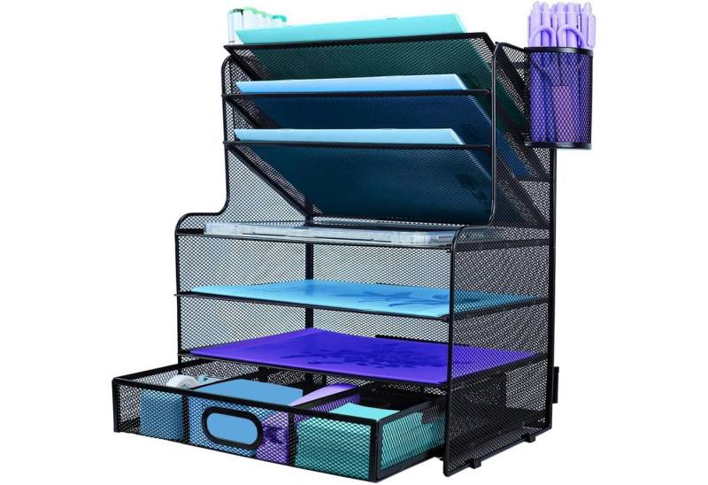 LuxusKollektion Büro-Set Schreibtisch Organizer Papierablage Stifthalter Hängekorb 7 Ebenen LuxusKollektion Büro-Set Schreibtisch Organizer Papierablage Stifthalter Hängekorb 7 Ebenen von LuxusKollektion