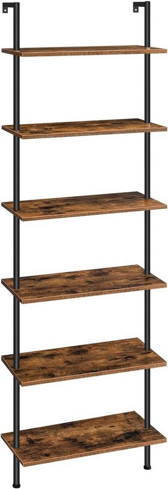 LuxusKollektion Büromöbel-Set 6-stöckiges DIY Bücherregal Industrie Leiterregal Spanplatte von LuxusKollektion