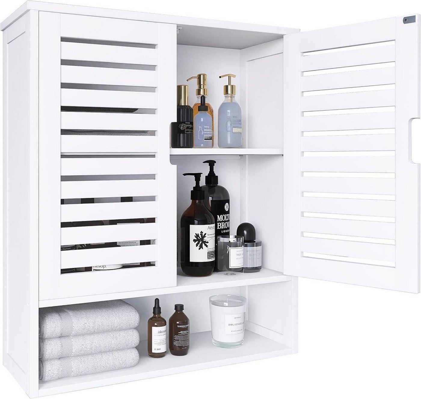 LuxusKollektion Büromöbel-Set Badezimmerschrank Bambus Wandmontage 2-türig verstellbare Regale LuxusKollektion Büromöbel-Set Badezimmerschrank Bambus Wandmontage 2-türig verstellbare Regale von LuxusKollektion