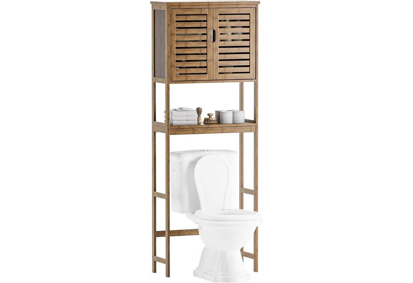 LuxusKollektion Büromöbel-Set Badregal Toilettenregal Bambus Schrank Platzsparer 3Tier Walnuss von LuxusKollektion