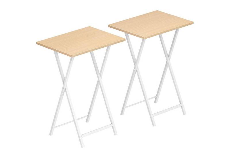 LuxusKollektion Büromöbel-Set Beistelltisch Klappbar Tabletttisch TV Tray Natürliche Holzfarbe Weiß LuxusKollektion Büromöbel-Set Beistelltisch Klappbar Tabletttisch TV Tray Natürliche Holzfarbe Weiß von LuxusKollektion