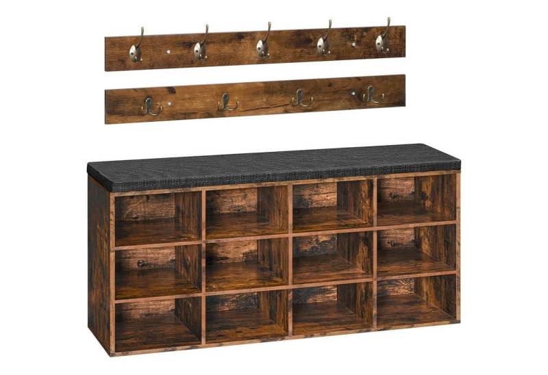 LuxusKollektion Büromöbel-Set Garderobe Schuhbank Vintagebraun + Braun 100 cm x 30 cm x 48 cm LuxusKollektion Büromöbel-Set Garderobe Schuhbank Vintagebraun + Braun 100 cm x 30 cm x 48 cm von LuxusKollektion